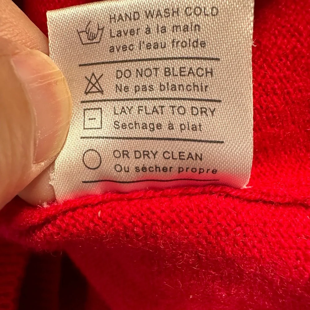 Shephe Cashmere Sweater Women’s XL Red Tunic Preppy Norm Core Casual - Picture 9 of 9